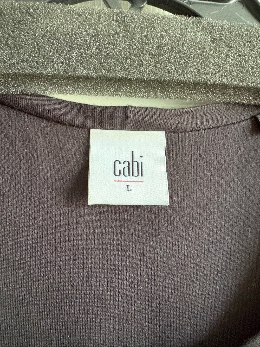 CAbi Navy & White Sheer Spot Print Short Sleeve Blouse - Picture 2 of 4